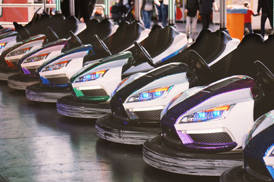 Bumper cars at amusement park