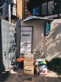 View of sign on building