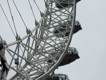 Low angle view of ferris wheel against clear sky