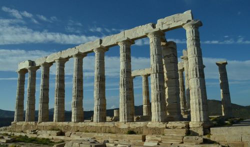 Low angle view of old ruins