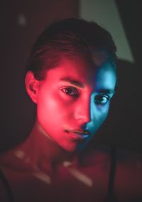 Close-up portrait of young woman