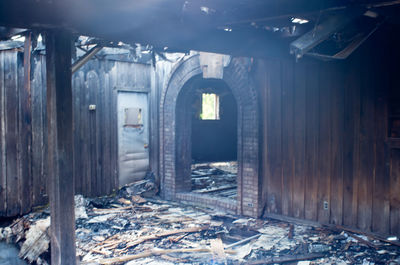 Interior of abandoned house