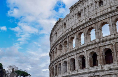 Low angle view of coliseum