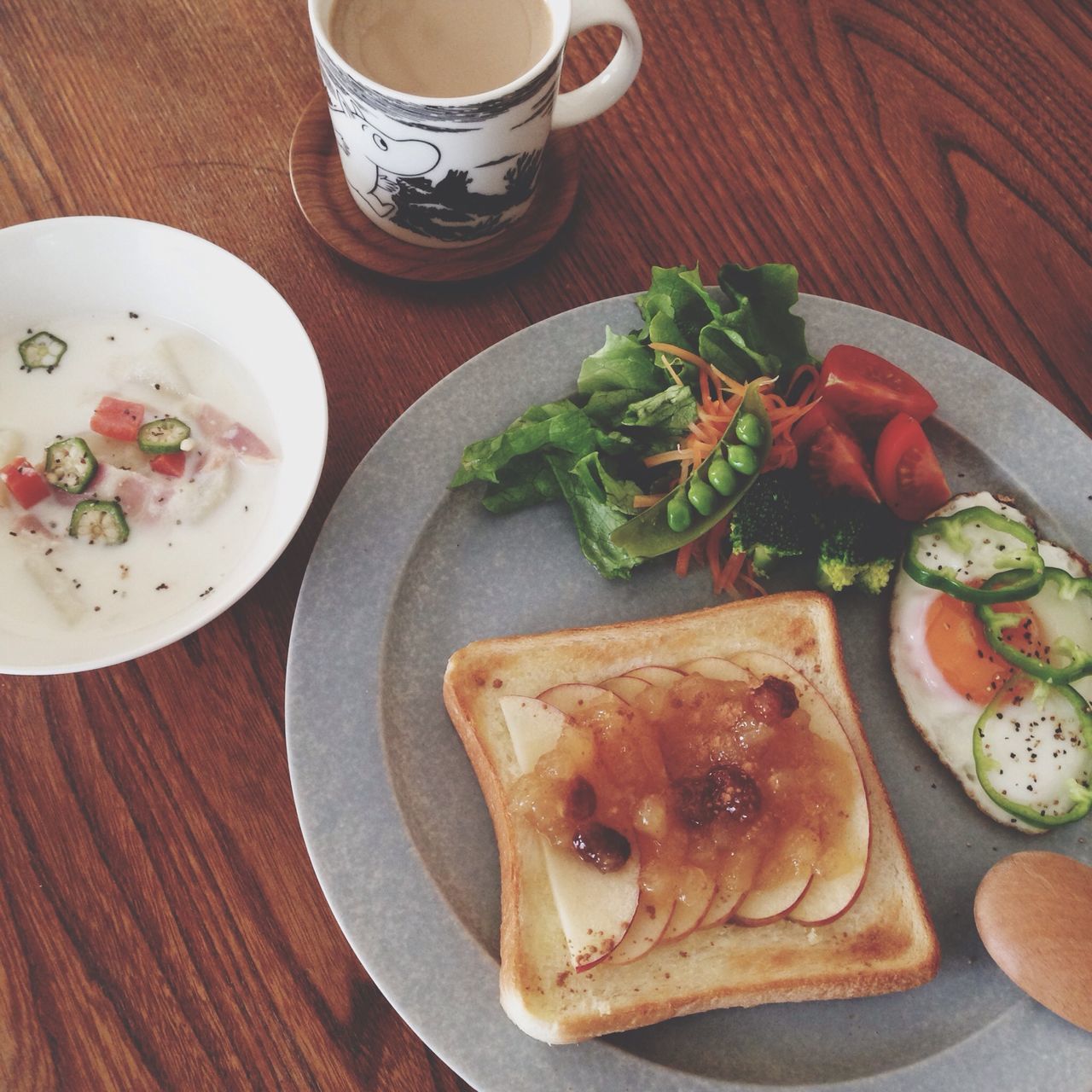 food and drink, food, indoors, freshness, ready-to-eat, plate, table, still life, serving size, meal, healthy eating, indulgence, meat, served, high angle view, bread, close-up, salad, slice, fork