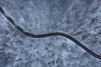 High angle view of road