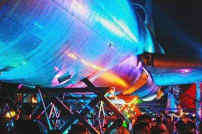Low angle view of crowd at music concert