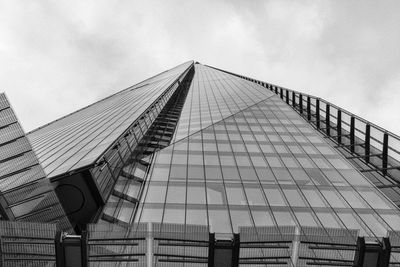 Low angle view of skyscraper against sky