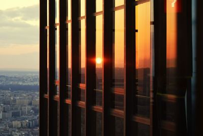 Sunset over city