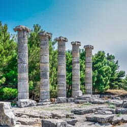 The temple of athena polias in the ancient priene, turkey