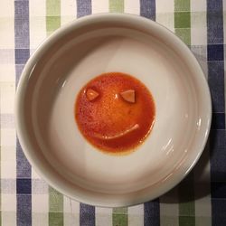 High angle view of breakfast in bowl