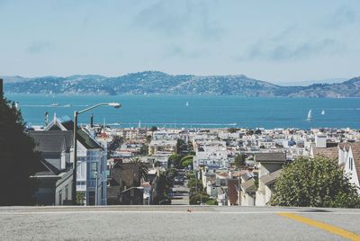 Town on mountain range
