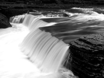 Scenic view of waterfall