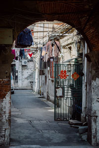 Entrance of abandoned building