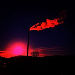 Silhouette of landscape at sunset