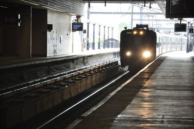 Train at railroad station