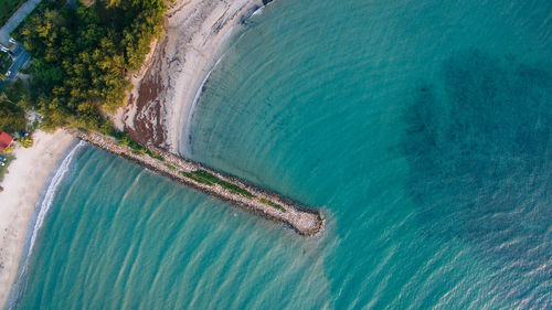 High angle view of swimming pool