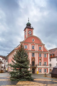 Eichstatt town hall on the market square in christmastime, germany