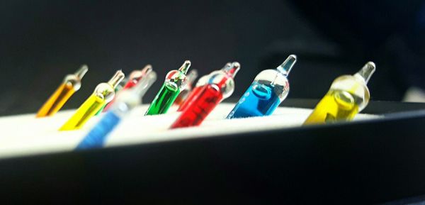 Close-up of multi colored pencils
