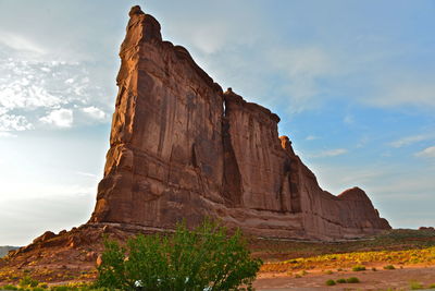 Scenic view of rocky mountains against sky