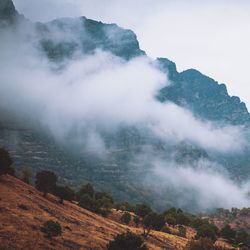 Scenic view of land against sky