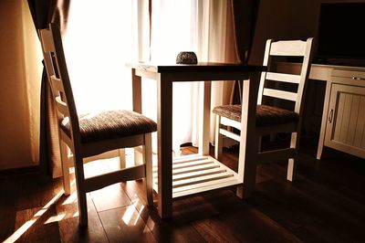 Empty chairs at home