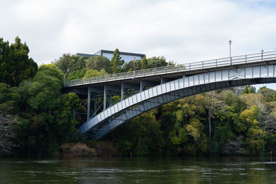 Bridge over river against sky
