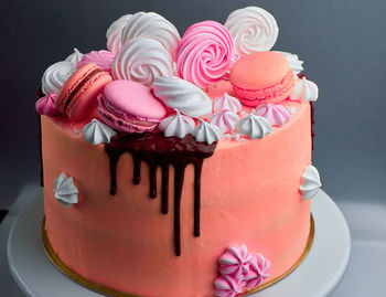 Close-up of cupcakes on table