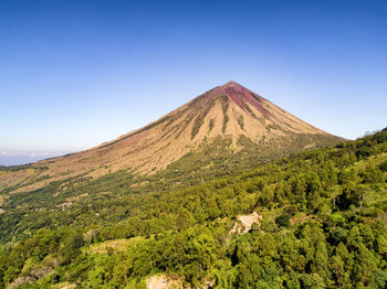 View of mountain against blue sky