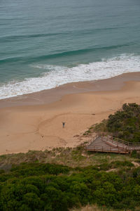 High angle view of beach
