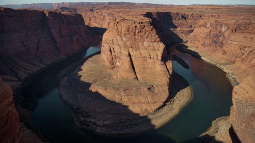 High angle view of rock formations