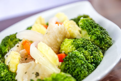 Close-up of salad in plate