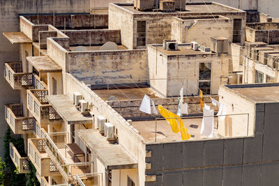 High angle view of a building