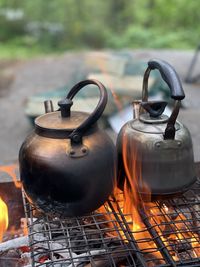 Make coffee or tea on the fire of nature. 