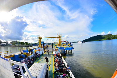 Panoramic view of sea against sky