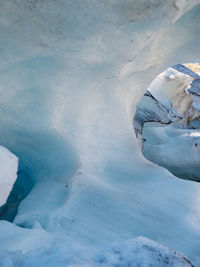 Close-up of frozen ice