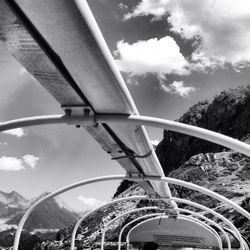 Low angle view of bridge against sky