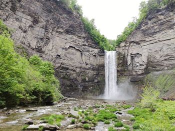 Scenic view of waterfall