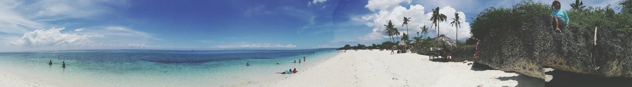 Panoramic view of beach against sky