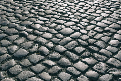 Full frame shot of cobblestone street