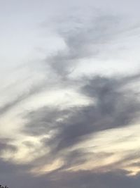 Low angle view of cloudy sky