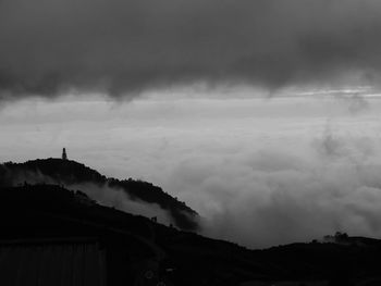 Storm clouds over mountain