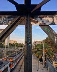 Railroad tracks against sky