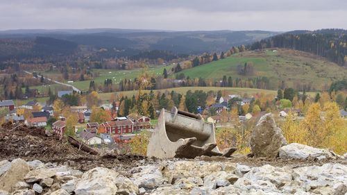 Panoramic view of townscape against sky