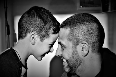 Portrait of couple kissing