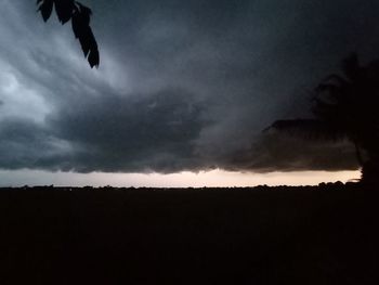 Low angle view of sky at sunset