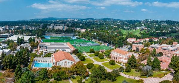 Aerial view of the football stadium at the university of california, los angeles