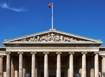 Low angle view of historical building against sky