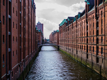 View of canal along buildings