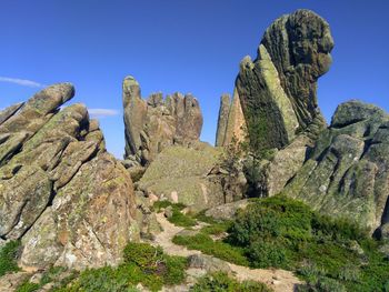 Eroded rocks forming different shapes