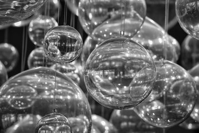Full frame shot of glass balls